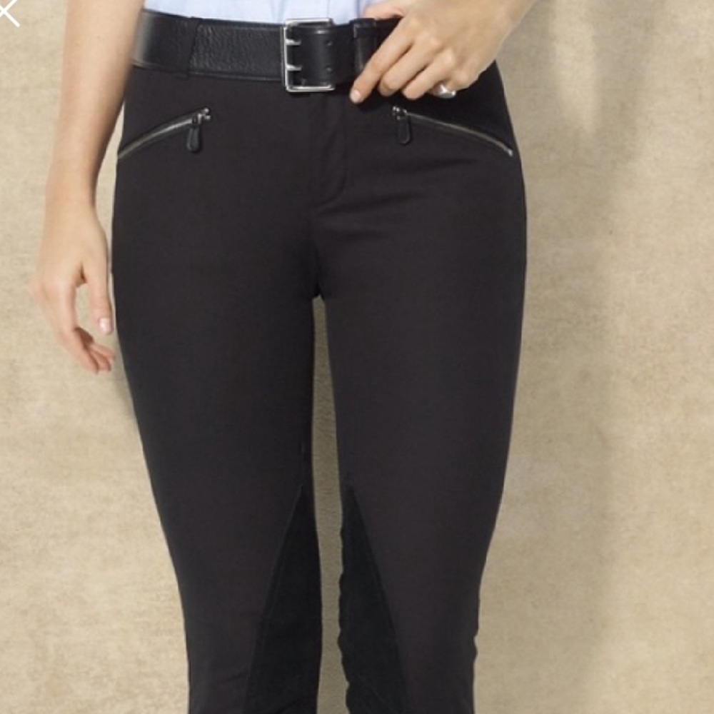 Ralph Lauren Black Riding Pants w/Suede Panels
